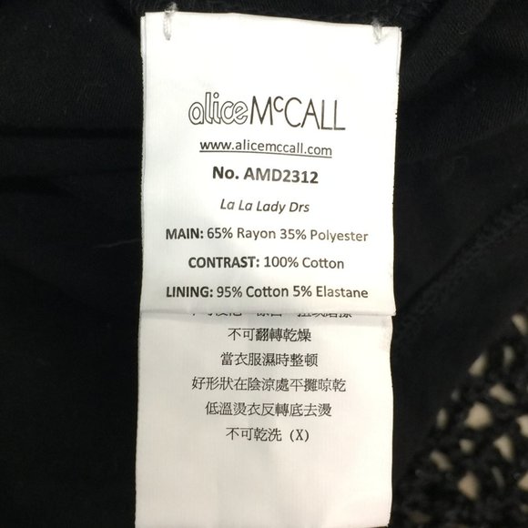 NWT Alice McCall Black Short Sleeve Crochet Loop Maxi Dress - Picture 8 of 8